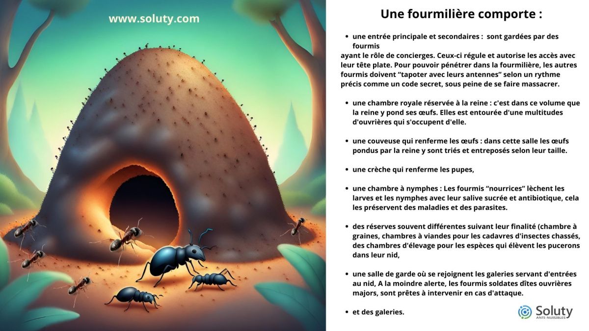 comment se compose une fourmilière  ?