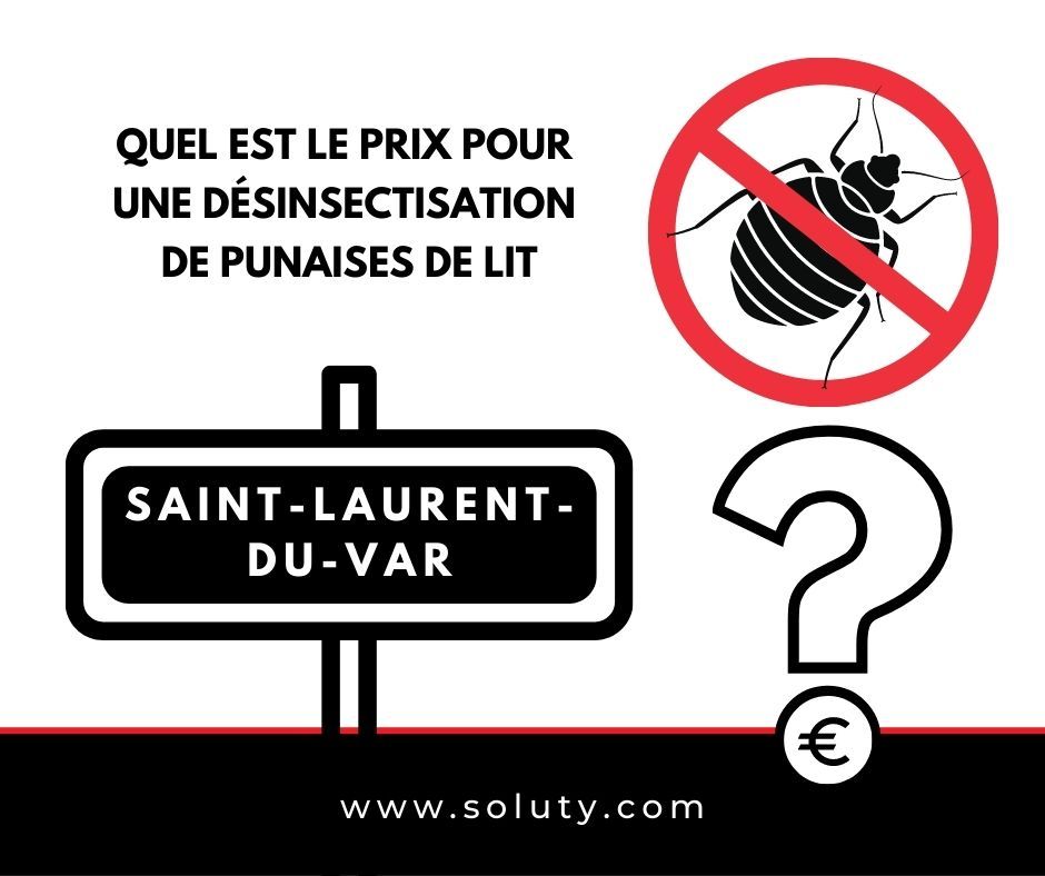 SAINT LAURENT DU VAR quel est le prix pour la désinsectisation de punaises de lit  ?