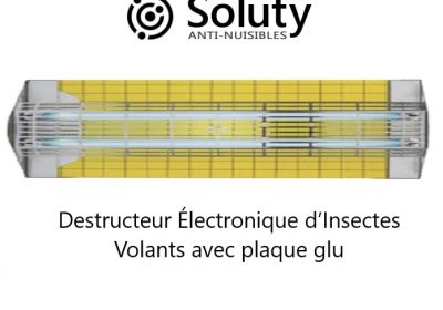 Destructeur electronique dinsectes volants avec plaque glu