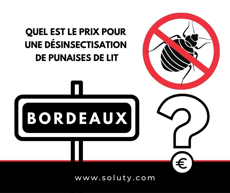 BORDEAUX quel est le prix pour la désinsectisation de punaises de lit ?