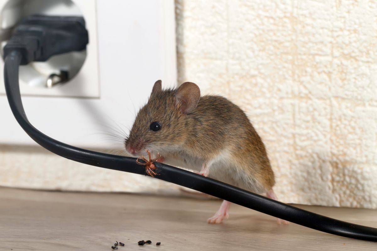 souris dégradant un cable électrique 