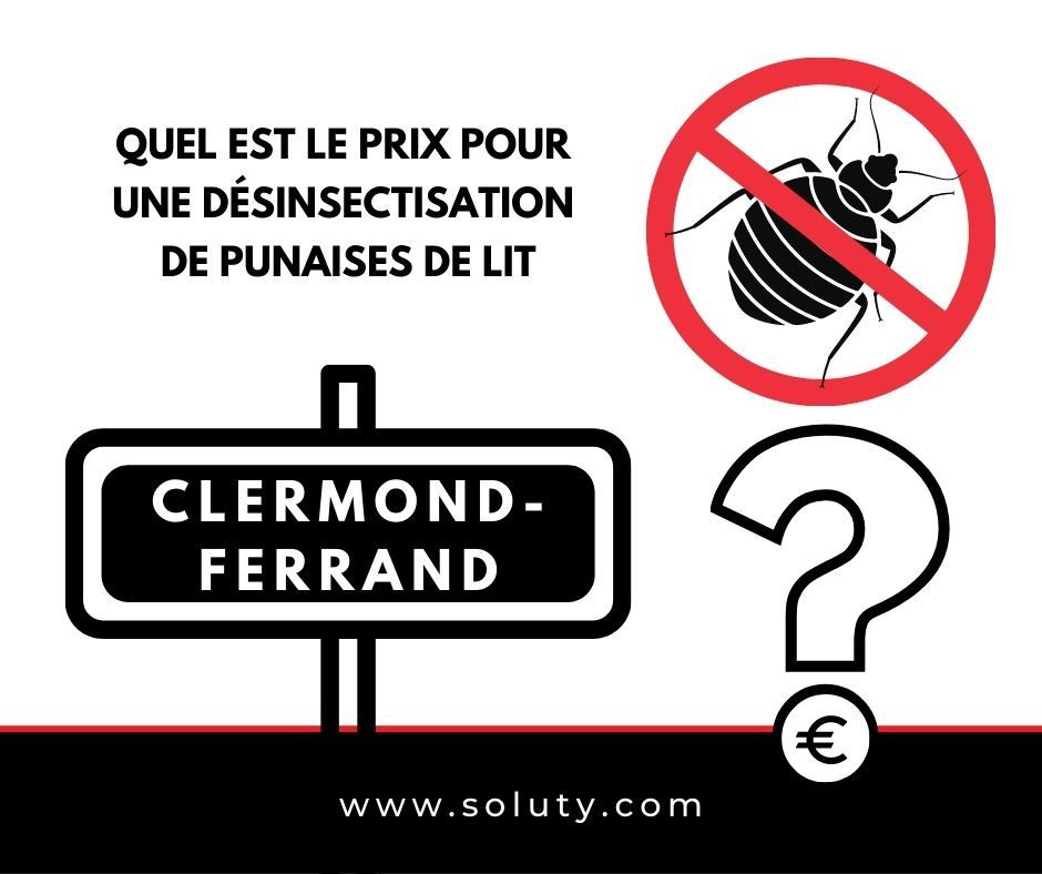 CLERMOND-FERRAND quel est le prix pour la désinsectisation de punaises de lit ?