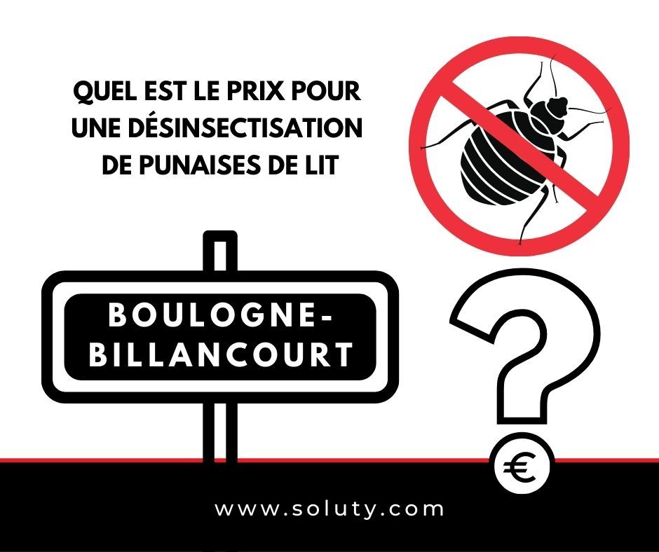 BOULOGNE-BILLANCOURT quel est le prix pour la désinsectisation de punaises de lit ?