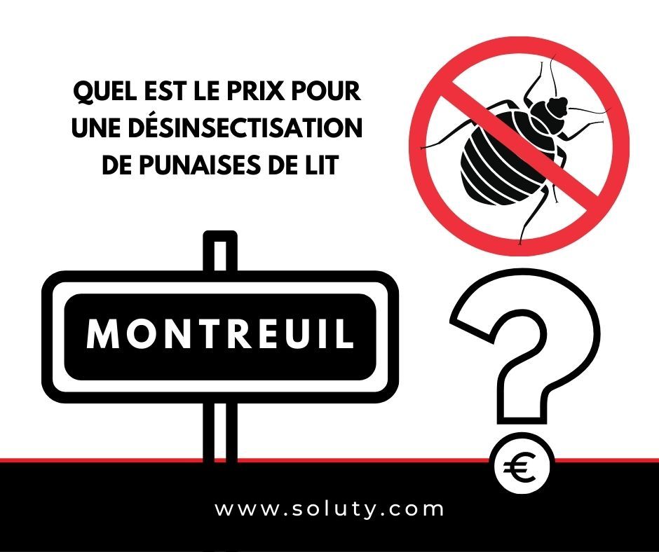 MONTREUIL quel est le prix pour la désinsectisation de punaises de lit ? 